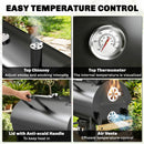 Outsunny Charcoal Grill, Charcoal BBQ Grill With Foldable Shelves