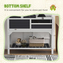 PawHut Tortoise House w/ Adjustable Lamp Holder, Openable Lid, Storage Shelf