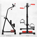 HOMCOM Pedal Rehabilitation Exercise Bike for Seniors and Elderly Black&Red