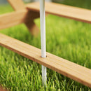 AIYAPLAY Wooden Kids Picnic Table, Sand and Water Table w/ Benches, Parasol