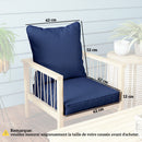 Outsunny Cushion Set with Seat & Back Pad, CUSHION ONLY, Dark Blue