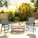 Outsunny 4pcs Rattan Chair Foldable Garden Furniture W/ Armrest Grey