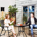 Outsunny 4pcs Rattan Chair Foldable Garden Furniture W/ Armrest Grey