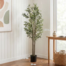 HOMCOM 175 Cm Artificial Olive Tree, Tall Faux Plant With 787 Leaves