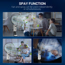 HOMCOM Spray Misting Fan, Floor Fan With Water Mist Spray And 3 Speeds