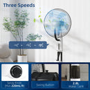 HOMCOM Spray Misting Fan, Floor Fan With Water Mist Spray And 3 Speeds