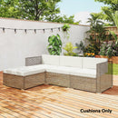 Outsunny 7-Piece Patio Furniture Cushions Water-Repellent 60x60cm, Cream