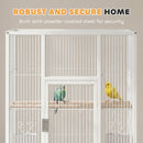 PawHut Bird Cage Detachable With Rolling Stand White
