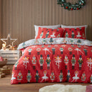 Fusion Nutcracker Duvet Cover Set in Red