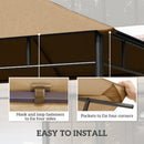 Outsunny 3 x 3 m Gazebo Canopy Replacement Cover, Gazebo Roof Replacement