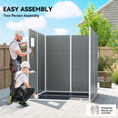 Outsunny 6 X 6 Ft Plastic Garden Shed With Floor, Lockable Doors, Grey