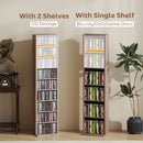 HOMCOM 260 CD Storage Unit 120 DVD Storage Tower with 9 Compartments Natural