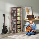 HOMCOM 260 CD Storage Unit 120 DVD Storage Tower with 9 Compartments Natural