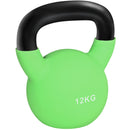 HOMCOM 12KG Kettlebell with Soft Body and Non-Slip Handle, Green