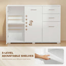HOMCOM Modern Sideboard Kitchen Storage Cabinet, White