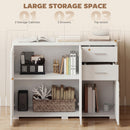 HOMCOM Modern Sideboard Kitchen Storage Cabinet, White