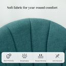 HOMCOM Set of 2 Dining Chairs with Shell Backrest and Padded Seat