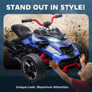 AIYAPLAY 12V Kids Electric Ride On Car, Battery Powered Ride On ATV, Blue