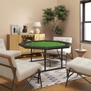 SPORTNOW 8 Player Foldable Poker Table with Cup Holders, Green