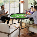 SPORTNOW 8 Player Foldable Poker Table with Cup Holders, Green