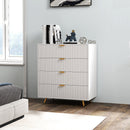 HOMCOM Chest of Drawers with 4 Drawers for Bedroom, Living Room
