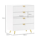 HOMCOM Chest of Drawers with 4 Drawers for Bedroom, Living Room