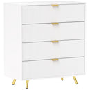 HOMCOM Chest of Drawers with 4 Drawers for Bedroom, Living Room