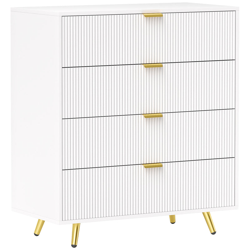 HOMCOM Chest of Drawers with 4 Drawers for Bedroom, Living Room