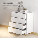 HOMCOM Chest of Drawers with 4 Drawers for Bedroom, Living Room