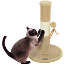 PawHut 47cm Tall Cat Scratching Post for Indoor Cats, with Sisal Rope, Brown