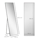 HOMCOM Full Length Mirror, Standing Or Wall-Mounted Dressing Mirror, Black