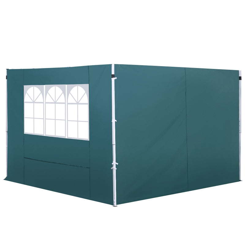 Outsunny 3m x 2m Gazebo Replacement Side Panels - Green