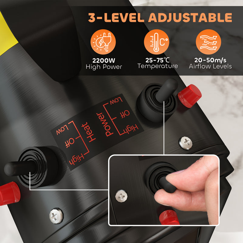 PawHut 2200W Dog Hair Dryer With Adjustable Temperature & Velocity