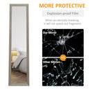 HOMCOM Full Length Mirror Farmhouse Wall Mirror Hanging Freestanding Grey