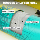 Outsunny 2.5' Inflatable Kayak 2-person Sit On Canoe With Paddles Blue