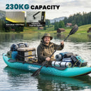 Outsunny 2.5' Inflatable Kayak 2-person Sit On Canoe With Paddles Blue
