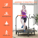 HOMCOM 40" Foldable Mini Fitness Trampoline W/ Foam Handle 122 CM