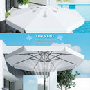Outsunny 3 m Garden Parasol with Tilt & Crank, UPF30+ Outdoor Table Umbrella