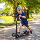 HOMCOM Kids 3 Wheel  Scooter with  Water Spray -  Black