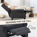 HOMCOM Recliner Armchair, Fabric Recliner Chair, Charcoal Grey