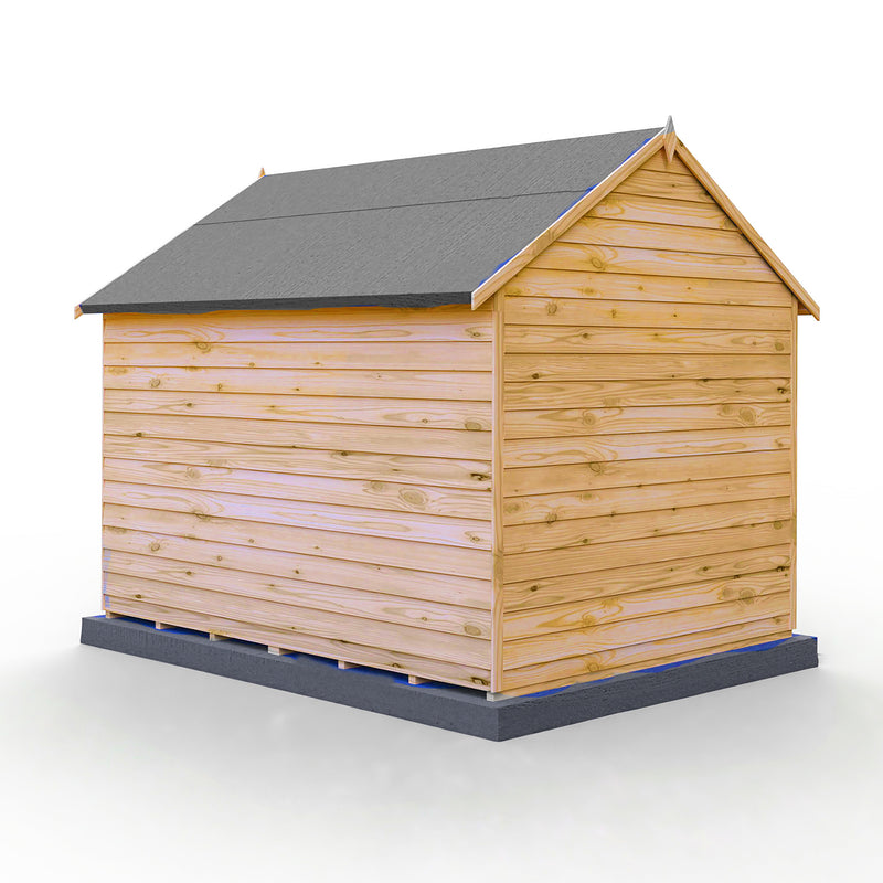 Garden Value Overlap 8 X 6 Double Door Shed With Window