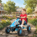 AIYAPLAY Kids Pedal Go Kart With Adjustable Seat, EVA Tyres, Blue