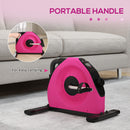 SPORTNOW Mini Exercise Bik Under Desk Bike For Legs And Arms Workout, Red