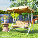 Outsunny 2 Seater Garden Bench Cushion Outdoor Seat Pad with Ties