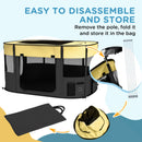 PawHut Portable Dog Pen For Puppies, Rabbits, Kittens, Guinea Pigs - Yellow