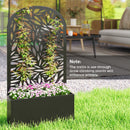 Outsunny Metal Raised Garden Bed with Trellis, Outdoor Elevated Planter Box