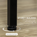 HOMCOM 5 Piece Brown Bar Table And Stools Set With Metal Frame Rustic