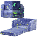 AIYAPLAY 2 In 1 Kids Folding Bed With Glow In The Dark Cosmic Design, Pink