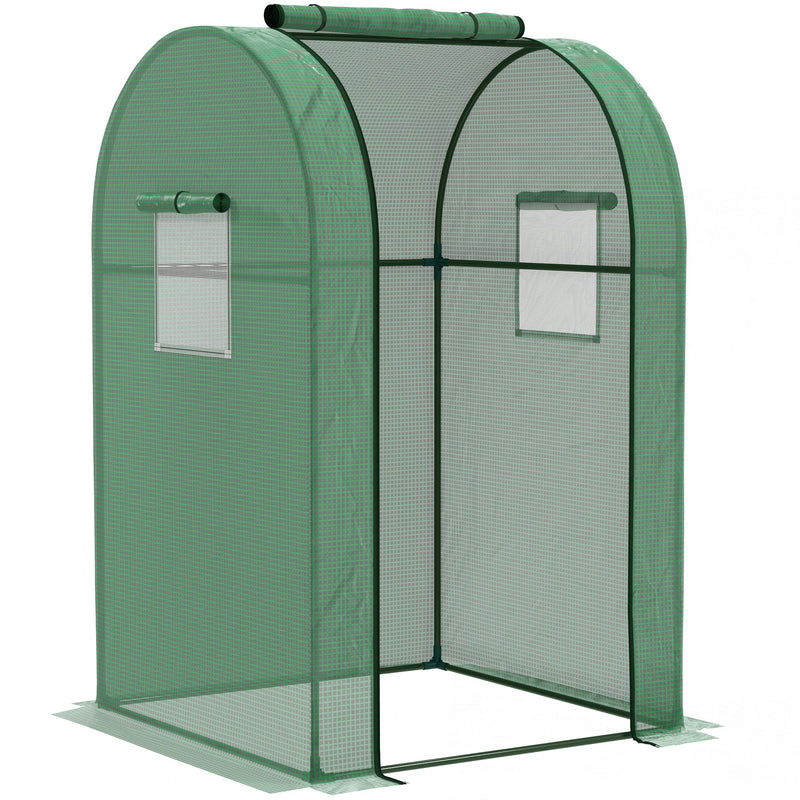 Outsunny Tomato Greenhouse with Roll-up Door, 94 x 94 x 150cm, Green