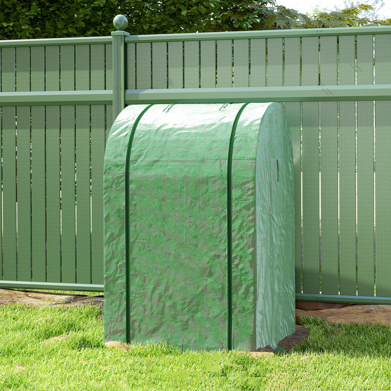 Outsunny Tomato Greenhouse with Roll-up Door, 94 x 94 x 150cm, Green